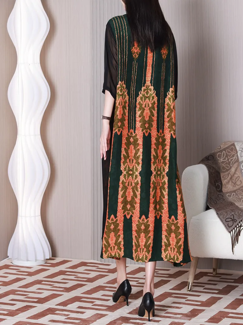 Sun Shine Round Neck A-line Dress
