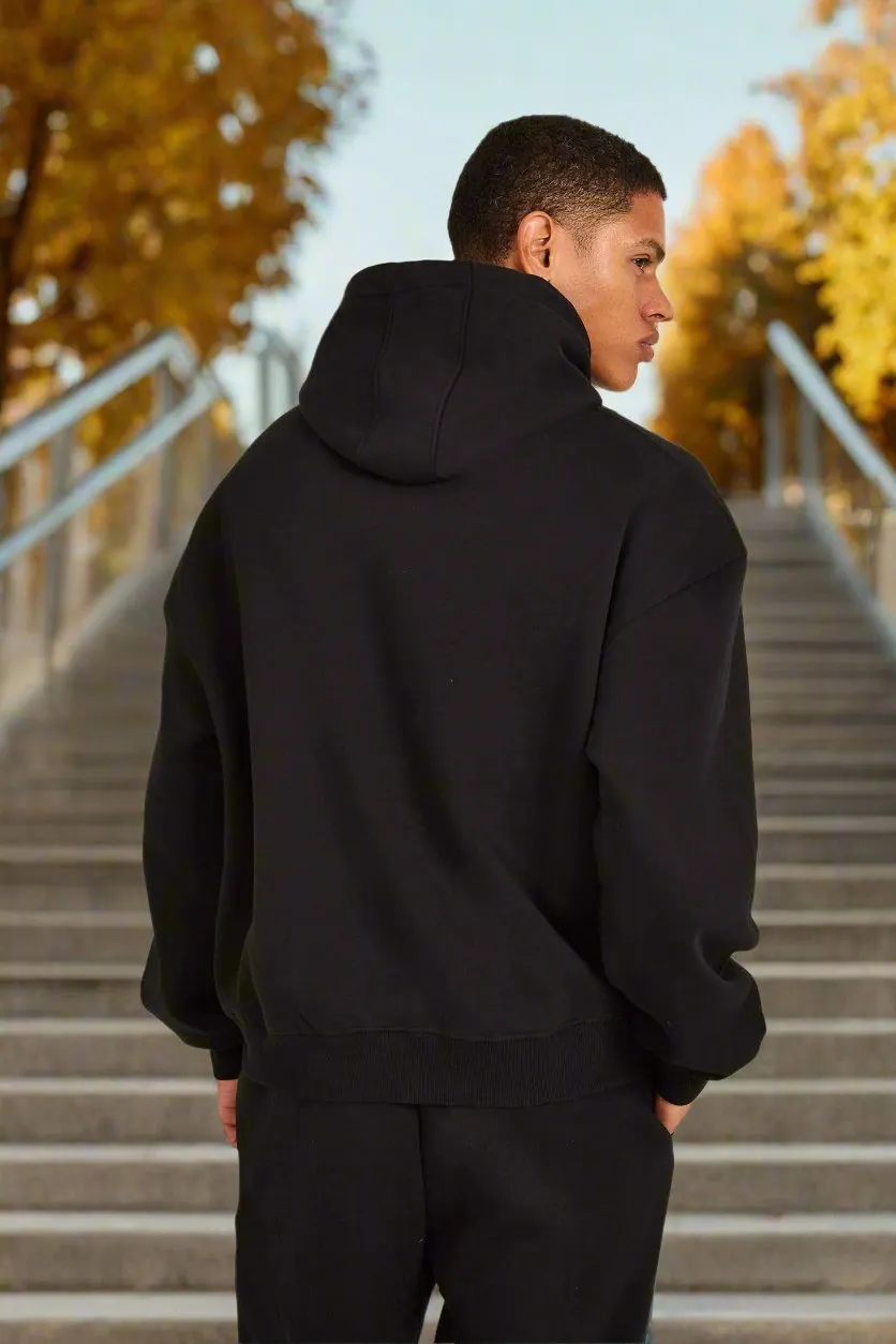 Sweat Shirt Unisex Loose Fit Solid Hoodie