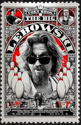 The Big Lebowski Silkscreen Prinbt by Matt Dye- Blunt Graffix