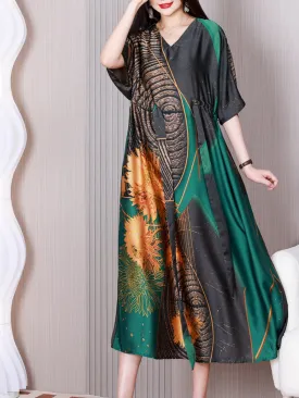 Time Will Come V-neck A-line Dress