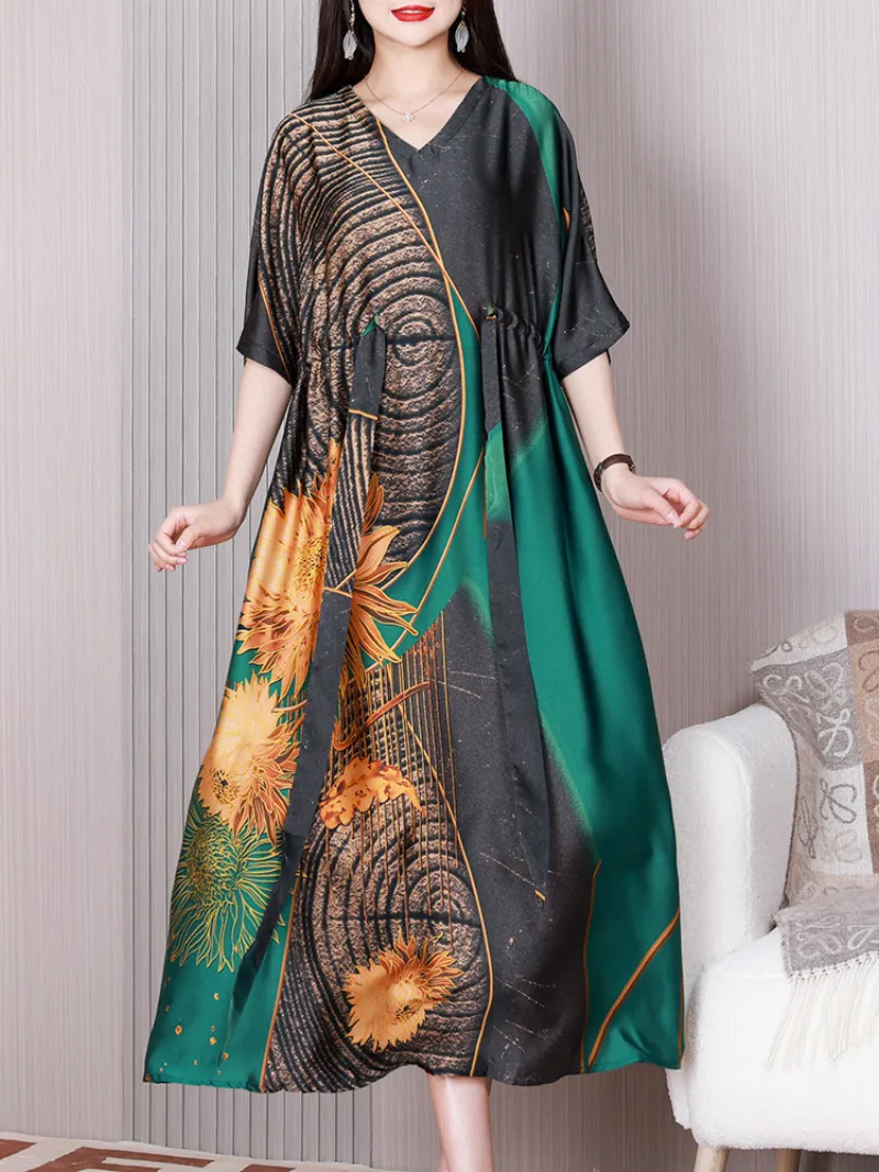 Time Will Come V-neck A-line Dress