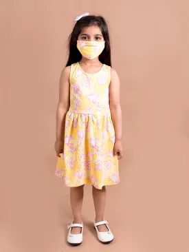 Yellow Pink Floral Dress
